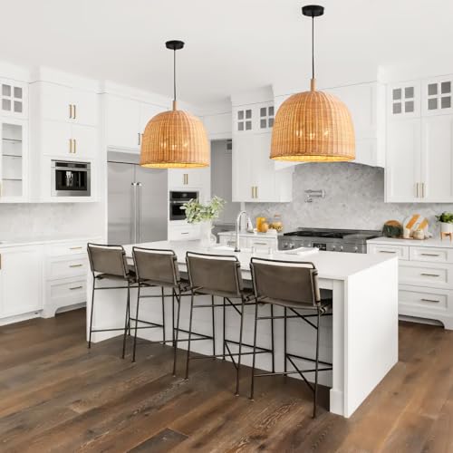 17.7" Rattan Pendant Light (Natural Rattan / 17.7" 3-Light)