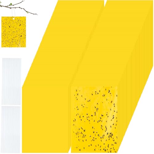 150 Pcs Yellow Sticky Traps for Gnats (7.8 x 3.9 Inch / Yellow)