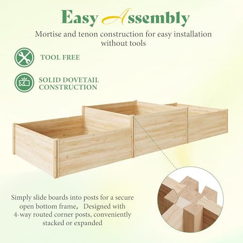 2 Tier Raised Garden Bed (11.84 x 4 x 1.97 FT)