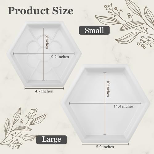 2 Size Hexagon Stepping Stone Mold (Transparent)