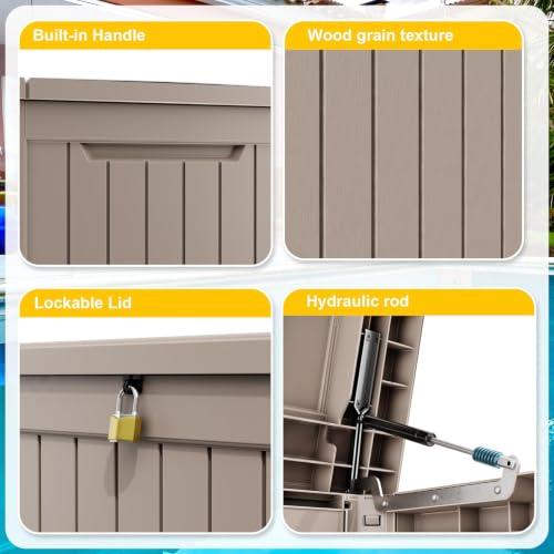 280 Gallon Outdoor Deck Box (Grey / 280 gallon)