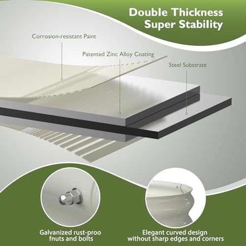 Raised Garden Bed Kit (Pearl White / 8×2×1 ft)