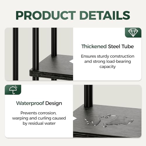 Tall Plant Stand Indoor Corner Plant Holder for Multiple Plants (Dark Brown / 6 Tier)