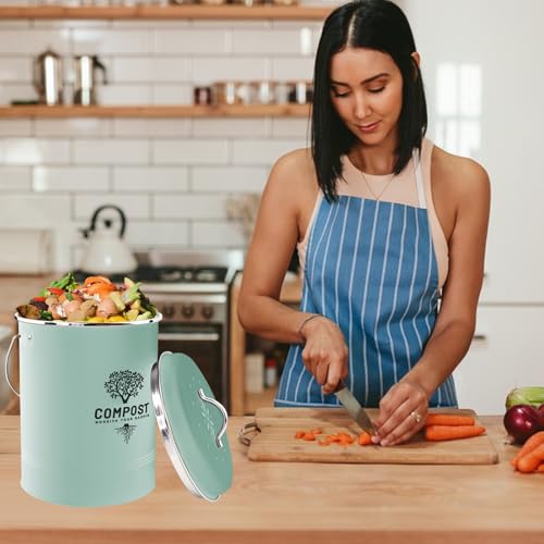 Kitchen Countertop Compost Bin (Mint / Medium)