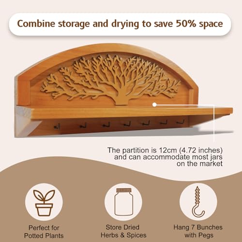 Tree Design Hanging Herb Drying Rack (Herb Drying Rack-Embossed Design)