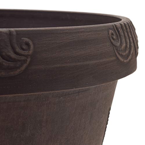 Dragonfly Planter Pot for Indoor and Outdoor Plants and Gardens (Chocolate / 13 by 11-Inch)
