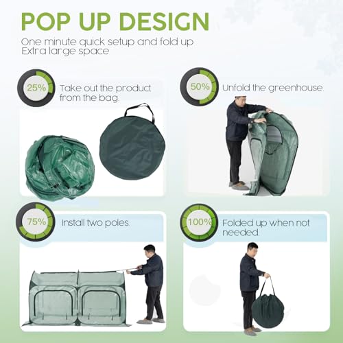 Pop up Greenhouse Tent Cover Tunnel Plant House