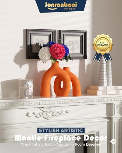 Hug Donut Decorative Vase Set (Orange)
