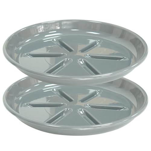 2 Pack of Plant Saucer 10 inch (10in*2 / Gray)
