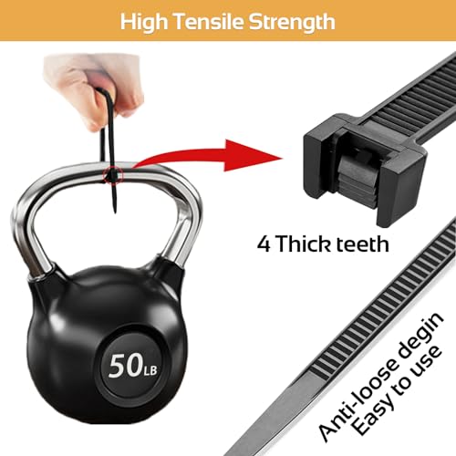 5000pcs 8Inch Black Cable Tie (8inch Black)