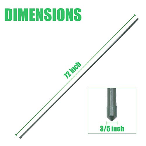 Steel Plant Stakes 6 Feet (6 Feet 10 Pack)