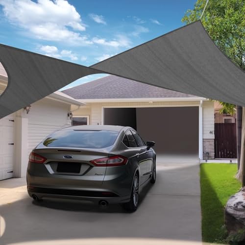 24'X24' Sun Shade Sail Dark Gray Curved Rectangle (Dark Gray / 2 4' X 2 4')