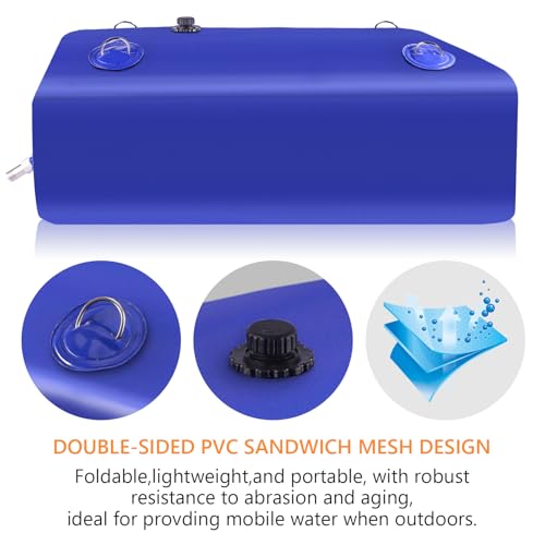 Water Tank 89 Gallon Water Storage Bladder (Blue / 89GAL)