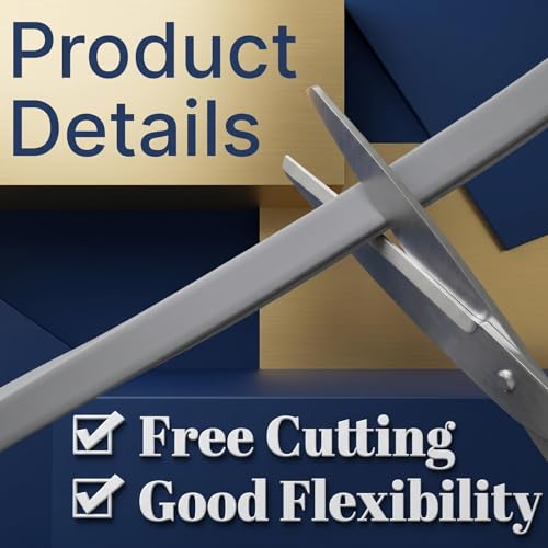 1 8" Rubber Edge Trim U Channel Protector (1/8" U, 10 Feet Long, Grey)