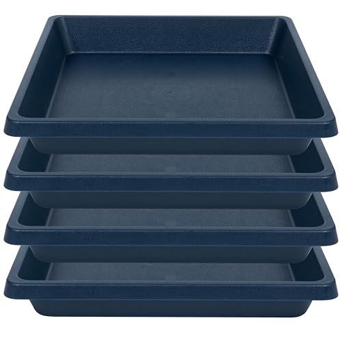 Square Plant Saucer 8 Inch 4 Pack (8"(4Pack) / Blue)
