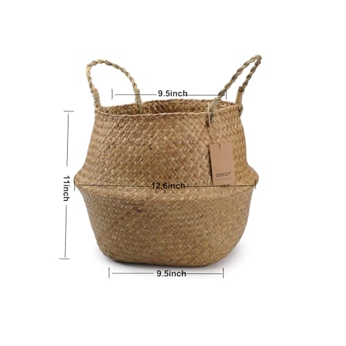 Seagrass Plant Basket with Handles