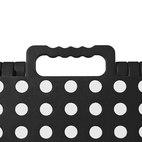 13" Folding Step Stool with Handle (Black / 13-Inch)