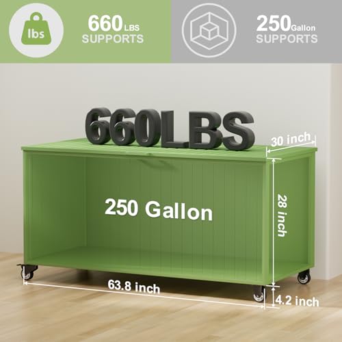 Outdoor Storage Box with Wheels 250 Gallon (250 Gallon / Green)