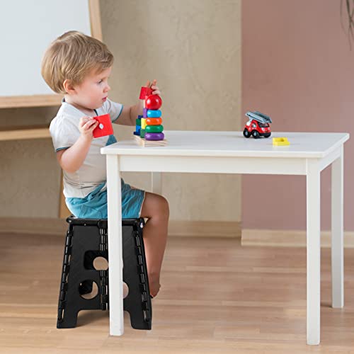 13 Inch Folding Step Stools (Black / 13 Inch-2 Pack)