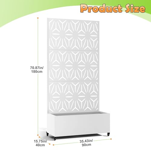 Metal Raised Garden Bed (White-star / 71" x 35" x 16")