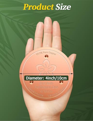 3 Pack Bird Bath Copper Disc (Copper Flower)