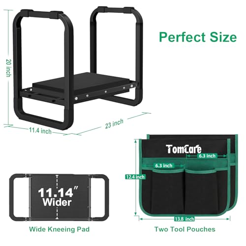 Garden Kneeler and Seat (Black / 11.14" Ultra-Wide Kneeling Pad)