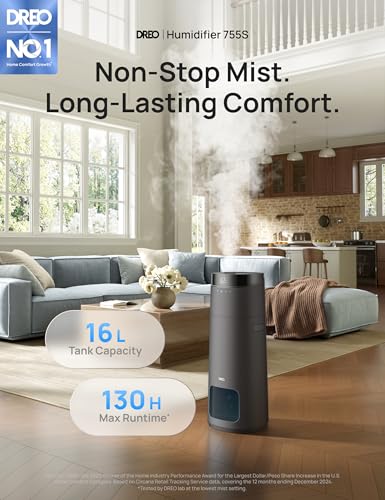 16L Smart Humidifier Large Room 1000 ft² (Grey)