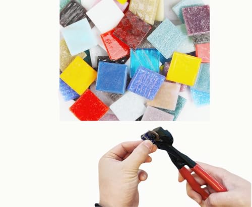 3 4 inch Quartz Glass Mosaic Tiles for Crafts (Blue)