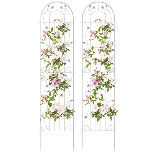 2 Pack Garden Trellis (87"x20" (2 Pack) / White)