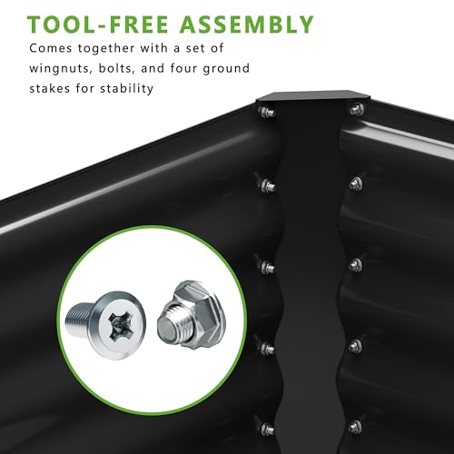 8x4x2FT Galvanized Raised Garden Bed