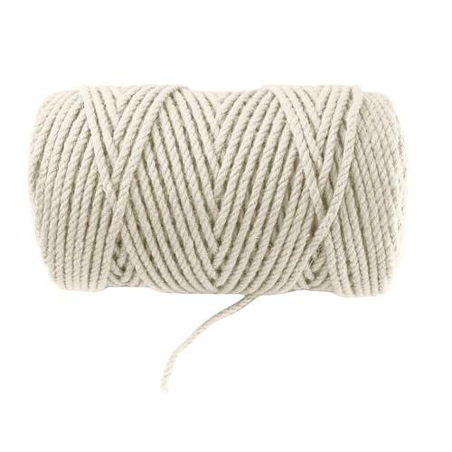 4mm x 300 Feet White Jute Rope (White / 4mm x 300 Ft)