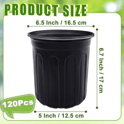 120 Pcs 1 Gallon Plant Nursery Pots (120 Pieces 1 Gallon)