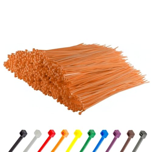 14 Inch Orange Zip Ties (Orange / 14" (50lb))
