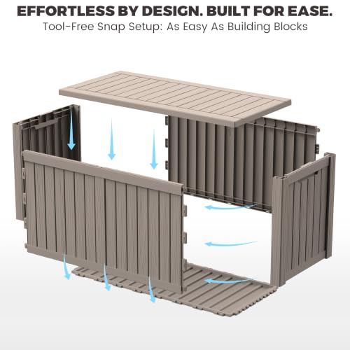 Outdoor Storage Box (Grey / 180 Gallon 3.1 XL)