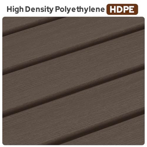HDPE Outdoor Bench (Brown(hdpe) / 1 pack)