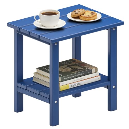 Double Layer Outdoor Side Tables (Dark Blue)