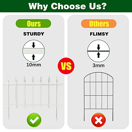 18"H x 22"W Decorative Metal Garden Border Fence (13.76 Sq Ft)