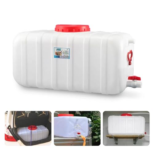 Heavy Duty Water Container Plastic Water Storage Carrier with Tap 50l 80l 110l 200l Water Tank Water Bottle Dispenser for Camping Caravan Hiking Outdoor (1689.6 Fl Oz)