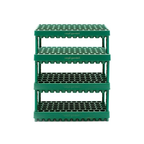 10" x 20" 76 Cells Seed Starter Tray Stackable Seedling Starting Germination Trays for Plants Planting Vegetables Herbs Flowers (4 Pack / 76 Cells Stackable Tray)