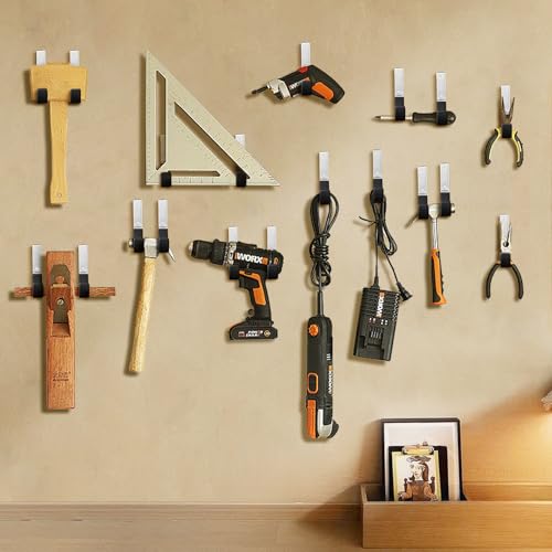 Heavy Duty Steel Garage Hooks (Black 6 Pack)