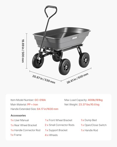 400LBS Wheelbarrow (Darkgrey)