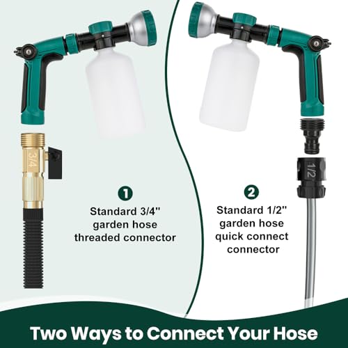 8 Dial Hose Attachment Spray Gun for Liquid Fertilizer (Garden Sprayer (34 oz))