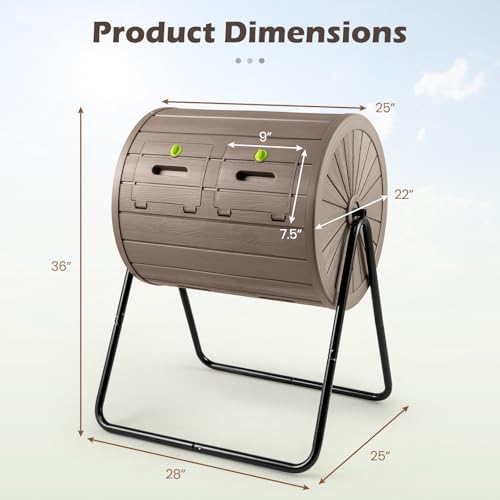 Compost Tumbler (Coffee / 37.5 Gallon)