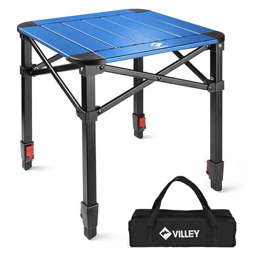 Folding Camping Square Table (Blue / Small)