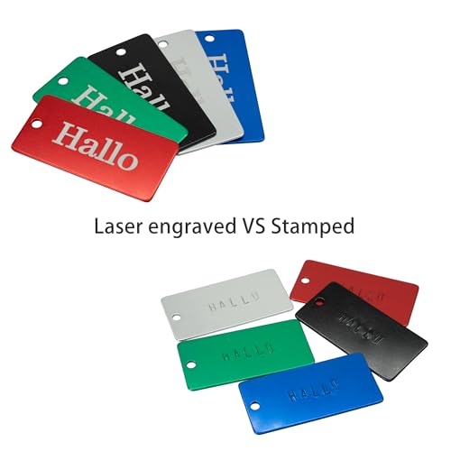 Anodized Aluminum Engraving Blanks 1x2 Inch 50 Pack