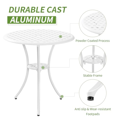 Patio Bistro Set 3 Piece with Umbrella Hole