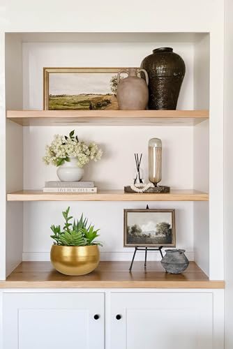 Fake Plants Artificial Succulents in Pots Faux Succulent Arrangement Potted Plant with Gold Ceramic Planter Bowl for Home Decor Office Desk Bathroom Shelf Living Room Indoor Decorations (Matte Gold)