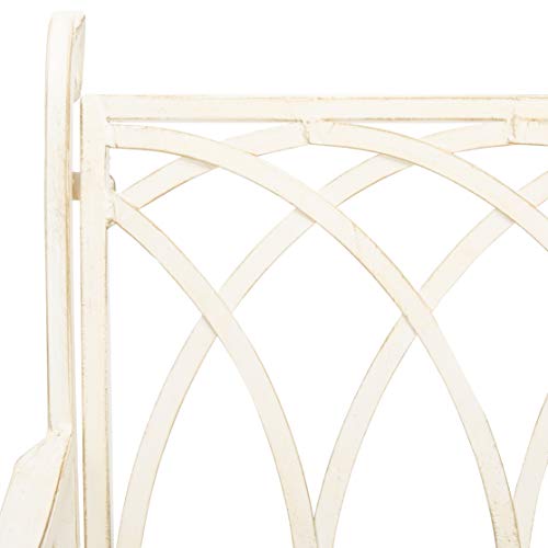 Outdoor Ressi Pearl White Victorian Rocking Bench (Pearl White)
