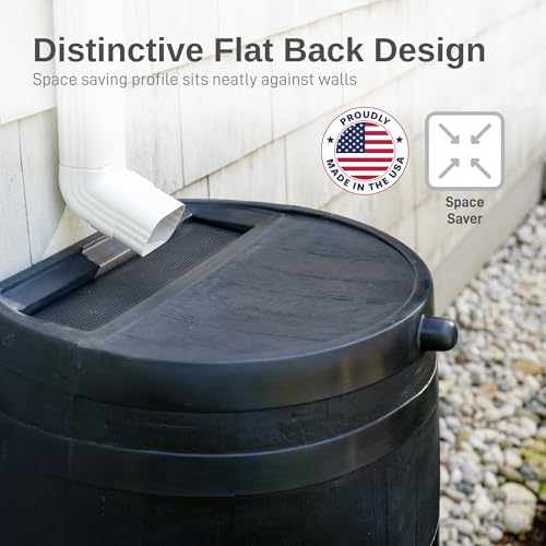 50 Gallon ECO Rain Barrel Made with 100% Recycled Plastic (Rain Barrel)