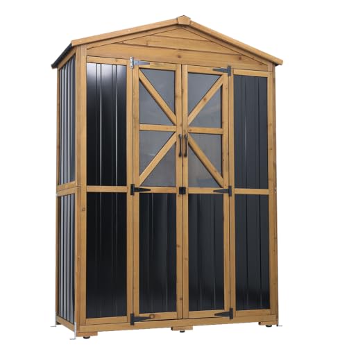 Outdoor Storage Cabinet (Black / 49" x 22" x 72")